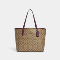 TÚI XÁCH COACH CITY TOTE IN SIGNATURE CANVAS 5696  [HÀNG ORDER]